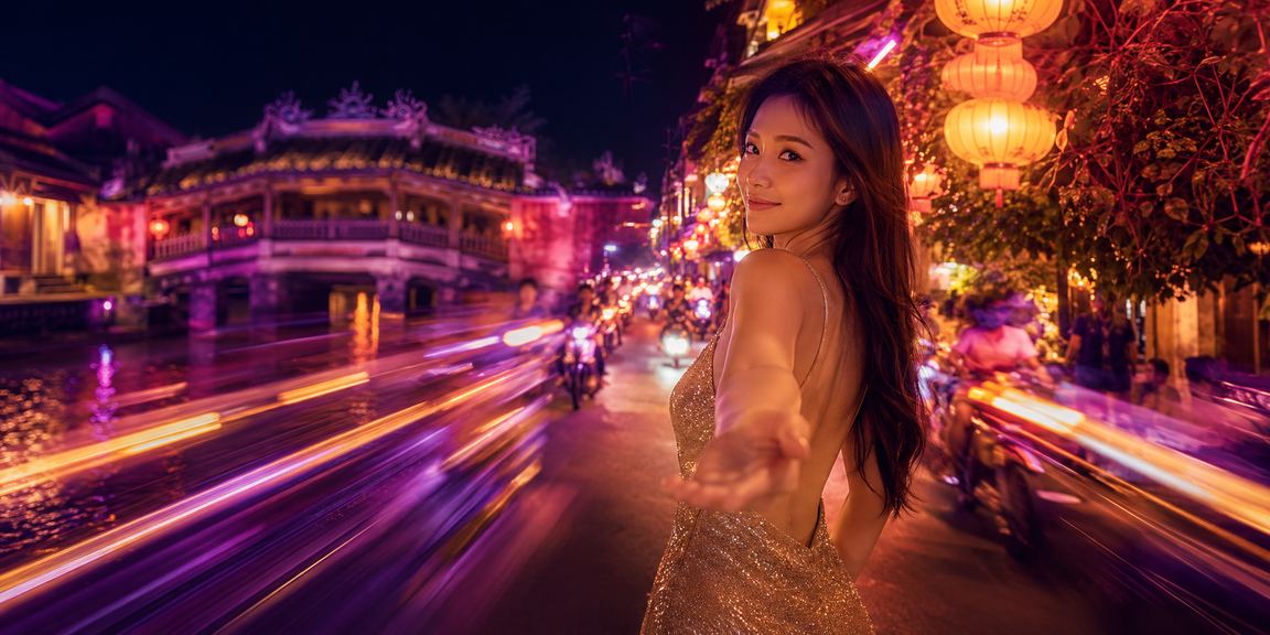Quang cảnh chợ đêm Hội An với đèn lồng rực rỡ gợi không khí giải trí lành mạnh