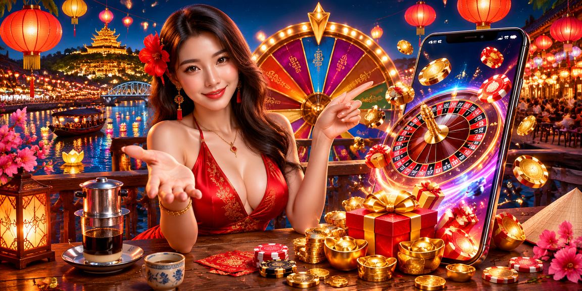 Người chơi tại Huế thưởng thức cà phê sáng và trải nghiệm roulette trực tuyến trên điện thoại